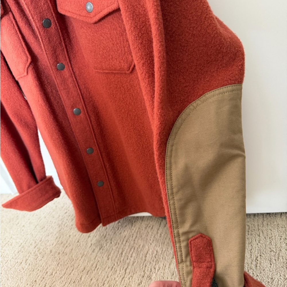 Todd Snyder Burnt Orange Wool Shirt Jacket - Picture 4 of 5